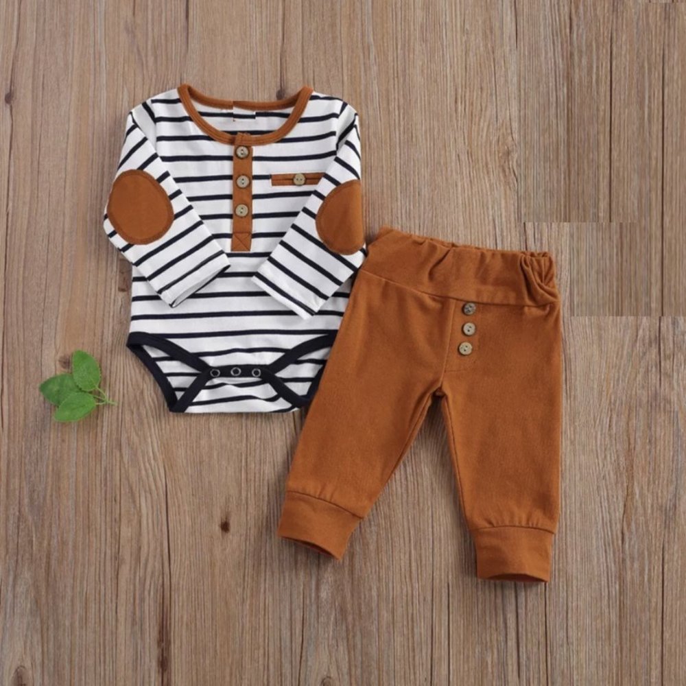 Spring Gentleman Outfit  Pants Fall Thanksgiving Clothes Boy Set Bodysuit